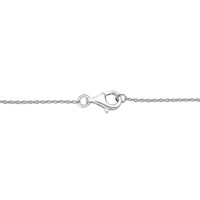 Main Image 3 of 1/2 CT. T.W. Diamond Paper Clip Plaque Bracelet in 10K White Gold