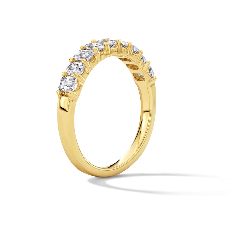 Main Image 4 of 1 CT. T.W. Emerald-Cut and Oval Lab-Grown Diamond Anniversary Band in 10K Gold (F/VS2)