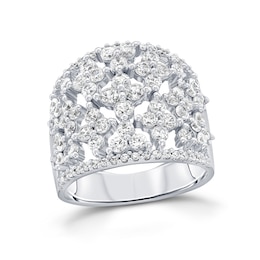 2 CT. T.W. Diamond Openwork Fashion Ring in 14K White Gold