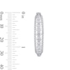 Thumbnail Image 4 of 3 CT. T.W. Diamond Three-Row Hoop Earrings in 14K White Gold