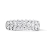 Thumbnail Image 1 of 1-1/2 CT. T.W. Oval and Round Certified Lab-Grown Diamond Three-Row Band in 14K White Gold (F/VS2)