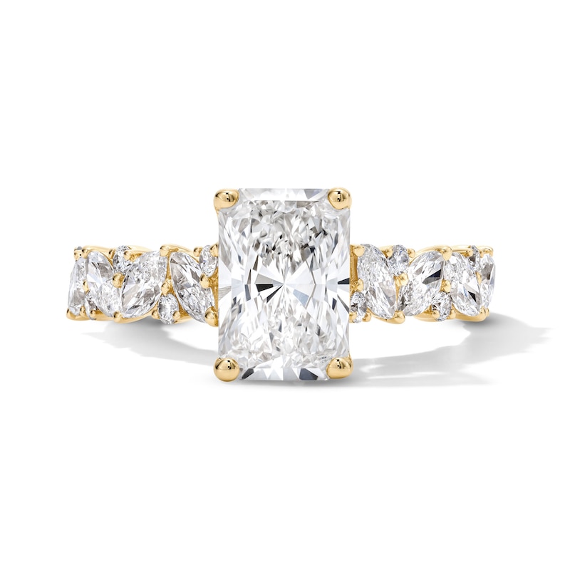 Main Image 1 of 3 CT. T.W. Radiant-Cut Certified Lab-Grown Diamond Engagement Ring in 14K Gold (F/VS2)