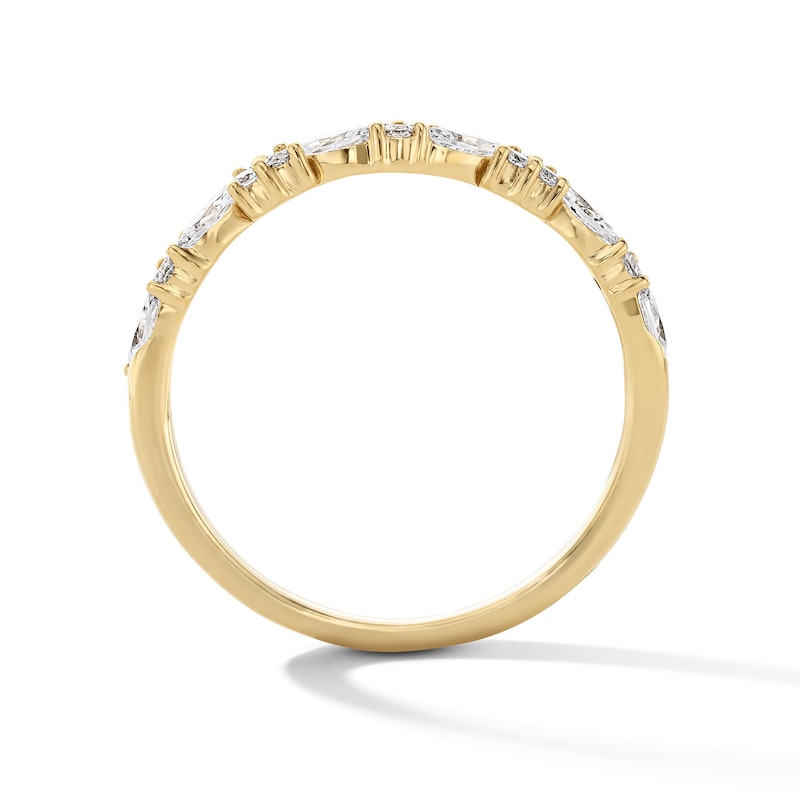 Main Image 2 of 1/2 CT. T.W. Marquise-Cut and Round Certified Lab-Grown Diamond Anniversary Band in 14K Gold (F/VS2)