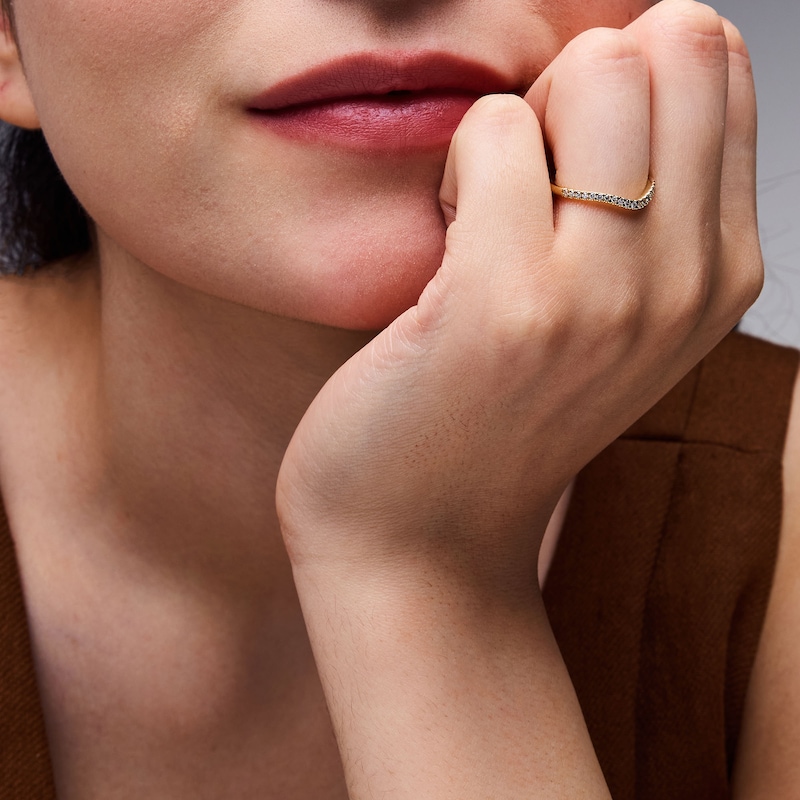 Main Image 2 of 1/5 CT. T.W. Lab-Grown Diamond Contour Band in 14K Gold (F/VS2)