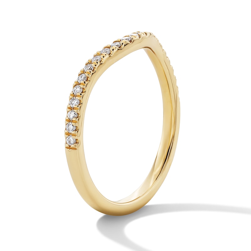 Main Image 4 of 1/5 CT. T.W. Certified Lab-Grown Diamond Contour Band in 14K Gold (F/VS2)