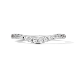 1/4 CT. T.W. Certified Lab-Grown Diamond Contour Band in 14K White Gold (F/VS2)