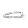Thumbnail Image 3 of 1/4 CT. T.W. Certified Lab-Grown Diamond Contour Band in 14K White Gold (F/VS2)