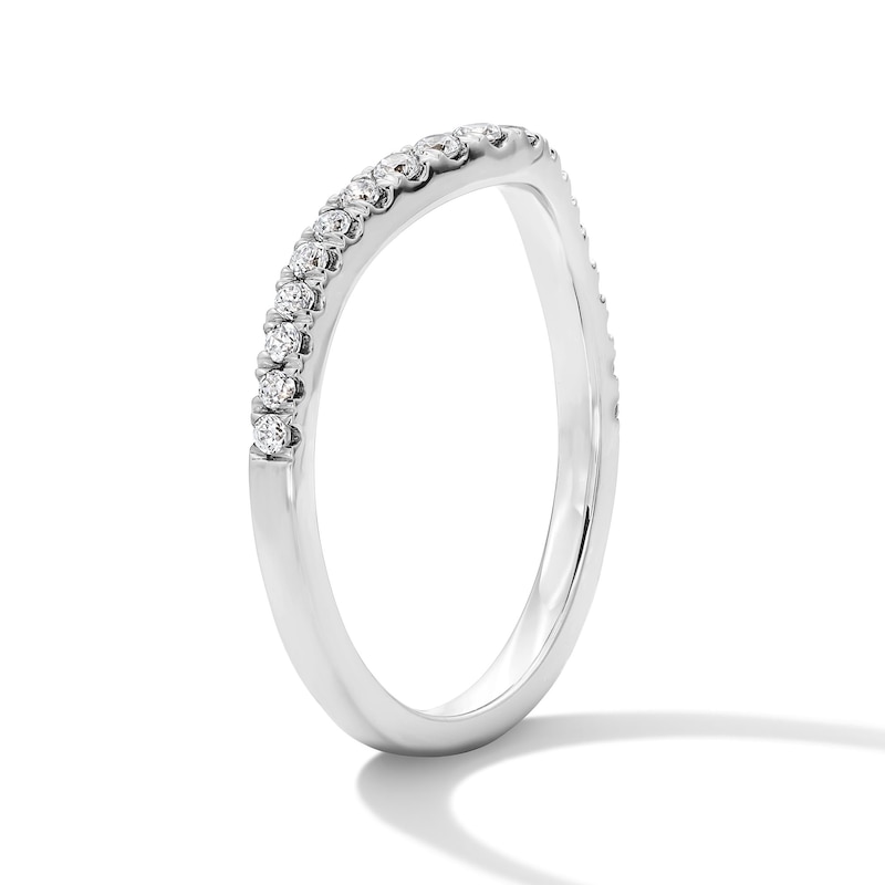 Main Image 4 of 1/4 CT. T.W. Certified Lab-Grown Diamond Contour Band in 14K White Gold (F/VS2)