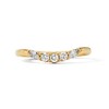 Thumbnail Image 1 of 1/4 CT. T.W. Marquise-Cut and Round Certified Lab-Grown Diamond Five-Stone Contour Band in 14K Gold (F/VS2)