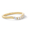 Thumbnail Image 3 of 1/4 CT. T.W. Marquise-Cut and Round Certified Lab-Grown Diamond Five-Stone Contour Band in 14K Gold (F/VS2)
