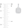 Thumbnail Image 2 of 1/5 CT. T.W. Princess-Cut Diamond Cushion-Frame Pendant in 10K White Gold