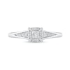 Thumbnail Image 3 of 1/5 CT. T.W. Princess-Cut Diamond Frame Engagement Ring in 10K White Gold