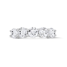 2-1/2 CT. T.W. Certified Lab-Grown Diamond Five-Stone Anniversary Band in 10K White Gold (F/VS2)