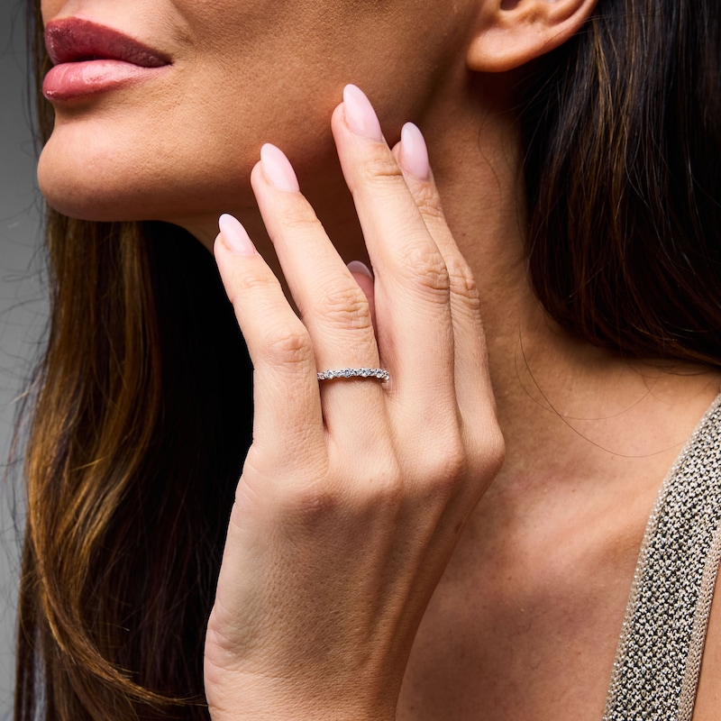 Main Image 2 of 1/2 CT. T.W. Lab-Grown Diamond Band in 10K White Gold (F/VS2)