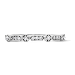 1/10 CT. T.W. Diamond Geometric Frame Stackable Band in 10K White Gold