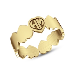 Monogram Hearts Band (2 Initials)