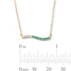 Thumbnail Image 2 of Lab-Created Emerald and White Lab-Created Sapphire Set in Sterling Silver with 14K Gold Plate