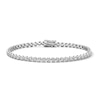 Thumbnail Image 1 of White Lab-Created Sapphire Tennis Bracelet in Sterling Silver - 7.28"
