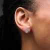 Thumbnail Image 3 of Pear-Shaped Aquamarine and White Lab-Created Sapphire Pendant and Earrings Set in Sterling Silver with 14K Gold Plate