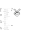 Thumbnail Image 5 of 6.0–7.0mm Freshwater Cultured Pearl and White Lab-Created Sapphire Bow Pendant and Stud Earrings Set in Sterling Silver