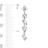 Thumbnail Image 3 of White Lab-Created Sapphire Drop Earrings in Sterling Silver