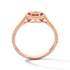 Thumbnail Image 3 of Oval Morganite Solitaire Ring in Sterling Silver with 14K Rose Gold Plate