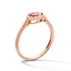 Thumbnail Image 5 of Oval Morganite Solitaire Ring in Sterling Silver with 14K Rose Gold Plate
