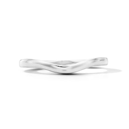 Contour Wedding Band in 14K White Gold