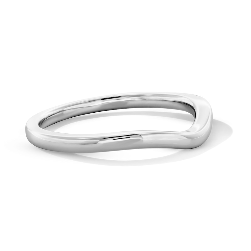 Main Image 3 of Contour Wedding Band in 14K White Gold