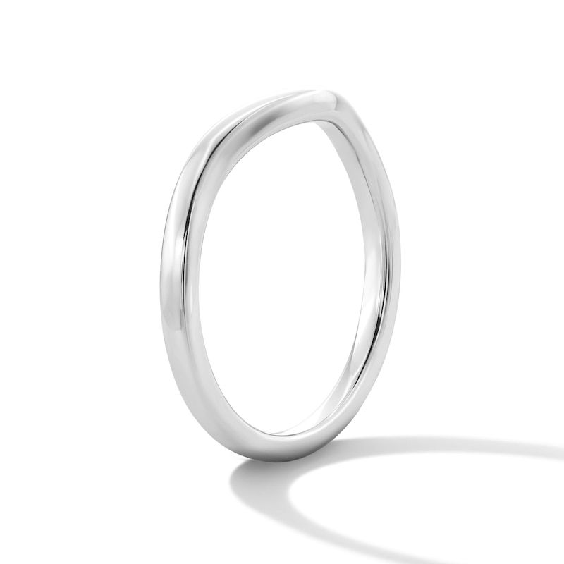 Main Image 4 of Contour Wedding Band in 14K White Gold