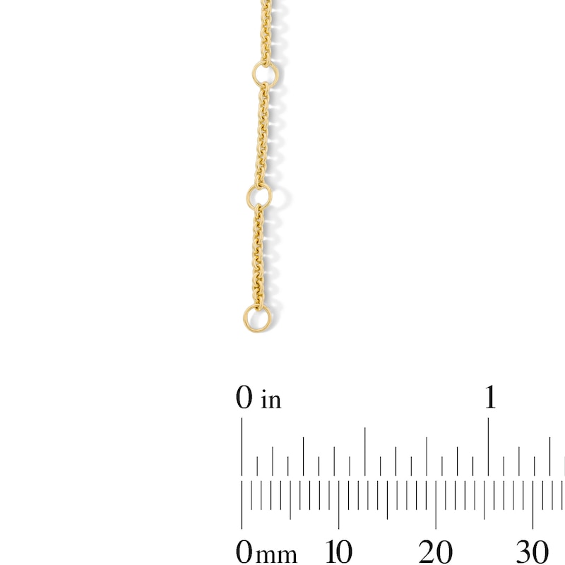 Main Image 3 of 1/4 CT. T.W. Lab-Grown Diamond Station Dangle Bracelet in Sterling Silver with 10K Gold Plate (F/VS2)