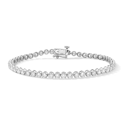 3 CT. T.W. Lab-Grown Diamond Tennis Bracelet in 10K White Gold (F/VS2)