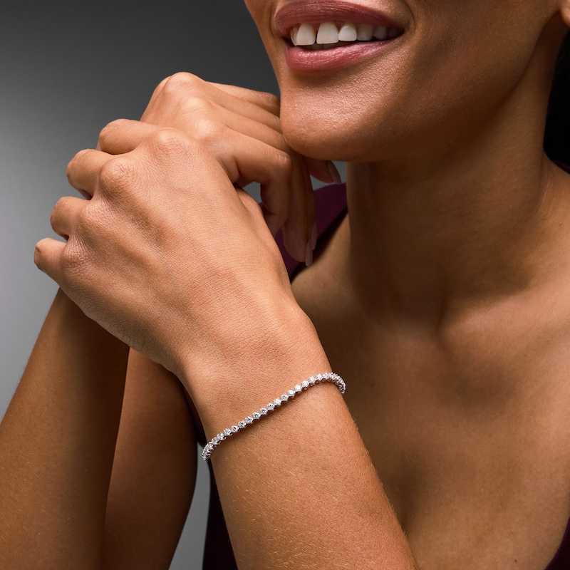 Main Image 2 of 3 CT. T.W. Lab-Grown Diamond Tennis Bracelet in 10K White Gold (F/VS2)