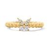 Thumbnail Image 1 of 1/6 CT. T.W. Lab-Grown Diamond Butterfly Stackable Beaded Ring in Sterling Silver with 10K Gold Plate (F/VS2)