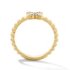 Thumbnail Image 3 of 1/6 CT. T.W. Lab-Grown Diamond Butterfly Stackable Beaded Ring in Sterling Silver with 10K Gold Plate (F/VS2)