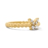 Thumbnail Image 4 of 1/6 CT. T.W. Lab-Grown Diamond Butterfly Stackable Beaded Ring in Sterling Silver with 10K Gold Plate (F/VS2)