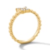 Thumbnail Image 5 of 1/6 CT. T.W. Lab-Grown Diamond Butterfly Stackable Beaded Ring in Sterling Silver with 10K Gold Plate (F/VS2)