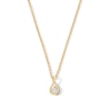 Thumbnail Image 1 of 1/4 CT. T.W. Lab-Grown Diamond Solitaire Twist Frame Pendant in Sterling Silver with 10K Yellow Gold Plate (F/VS2)