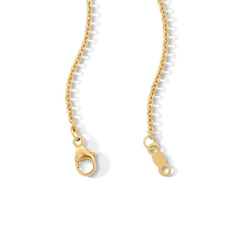 Main Image 3 of 1/4 CT. T.W. Lab-Grown Diamond Solitaire Twist Frame Pendant in Sterling Silver with 10K Yellow Gold Plate (F/VS2)