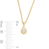 Thumbnail Image 4 of 1/4 CT. T.W. Lab-Grown Diamond Solitaire Twist Frame Pendant in Sterling Silver with 10K Yellow Gold Plate (F/VS2)