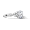 Thumbnail Image 3 of 1-1/3 CT. T.W. Oval Certified Lab-Grown Diamond Hidden Frame Engagement Ring in 14K White Gold (F/VS2)