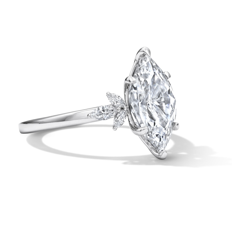 Main Image 2 of 3-1/3 CT. T.W. Marquise-Cut Certified Lab-Grown Diamond Hidden Frame Engagement Ring in 14K White Gold (F/VS2)