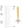 Thumbnail Image 3 of 1/4 CT. T.W. Lab-Grown Diamond Hoop Drop Earrings in Sterling Silver with 10K Gold Plate (F/VS2)