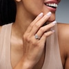 Thumbnail Image 2 of 1/10 CT. T.W. Lab-Grown Diamond Teardrop Frame Ring in Sterling Silver (F/VS2)