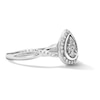 Thumbnail Image 4 of 1/10 CT. T.W. Lab-Grown Diamond Teardrop Frame Ring in Sterling Silver (F/VS2)