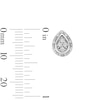 Thumbnail Image 3 of 1/10 CT. T.W. Lab-Grown Diamond Teardrop-Frame Stud Earrings in Sterling Silver (F/VS2)