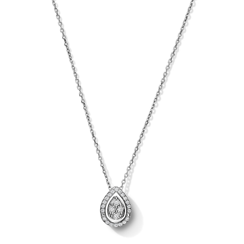 Main Image 1 of 1/10 CT. T.W. Lab-Grown Diamond Pendant in White Sterling Silver (F/VS2)