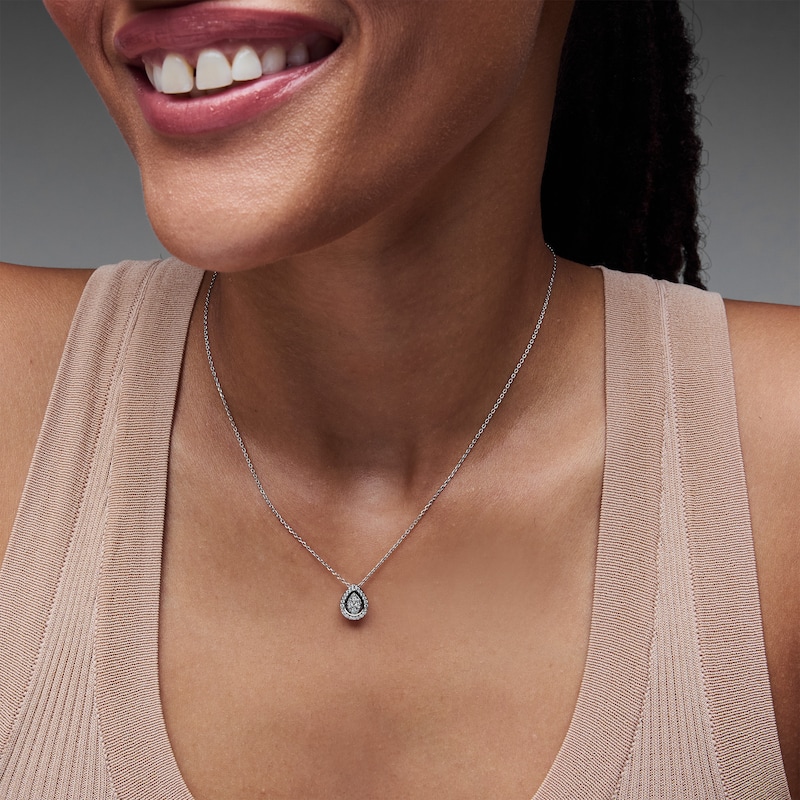 Main Image 2 of 1/10 CT. T.W. Lab-Grown Diamond Pendant in White Sterling Silver (F/VS2)