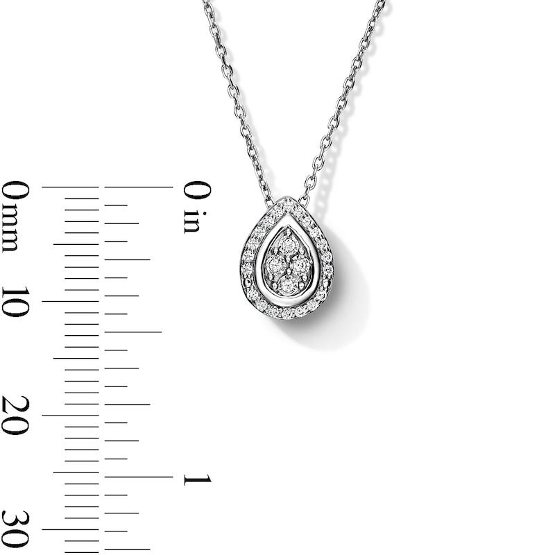 Main Image 4 of 1/10 CT. T.W. Lab-Grown Diamond Pendant in White Sterling Silver (F/VS2)