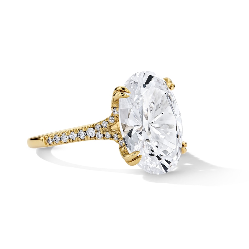 Main Image 3 of 8-1/4 CT. T.W. Oval Certified Lab-Grown Diamond Engagement Ring in 14K Gold (F/VS2)